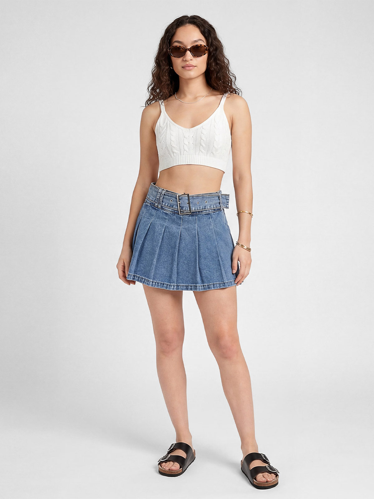 FALDA SHORT MUJER SQUEEZE DENIM AMELITH - 5
