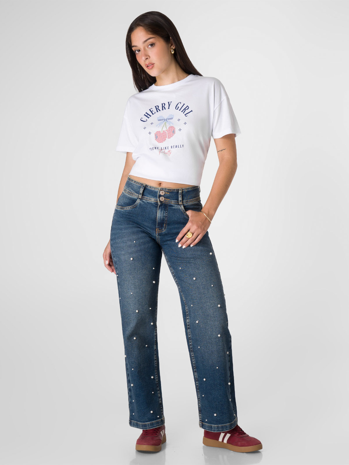 JEANS STRAIGHT MUJER SQUEEZE LEHNNAH - 1