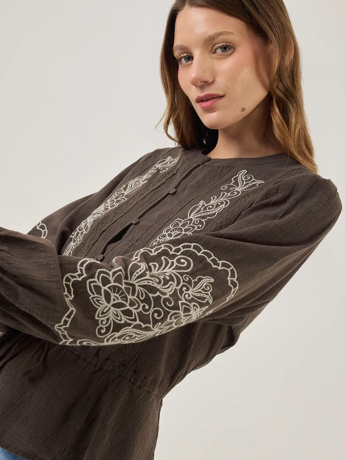 BLUSA MANGA LARGA ALGODÓN MUJER TATIENNE - 4