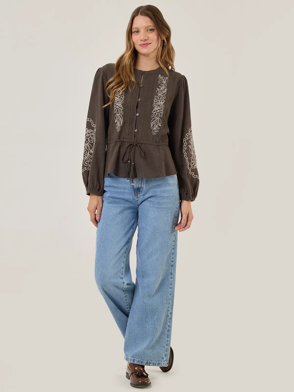 BLUSA MANGA LARGA ALGODÓN MUJER TATIENNE - 5