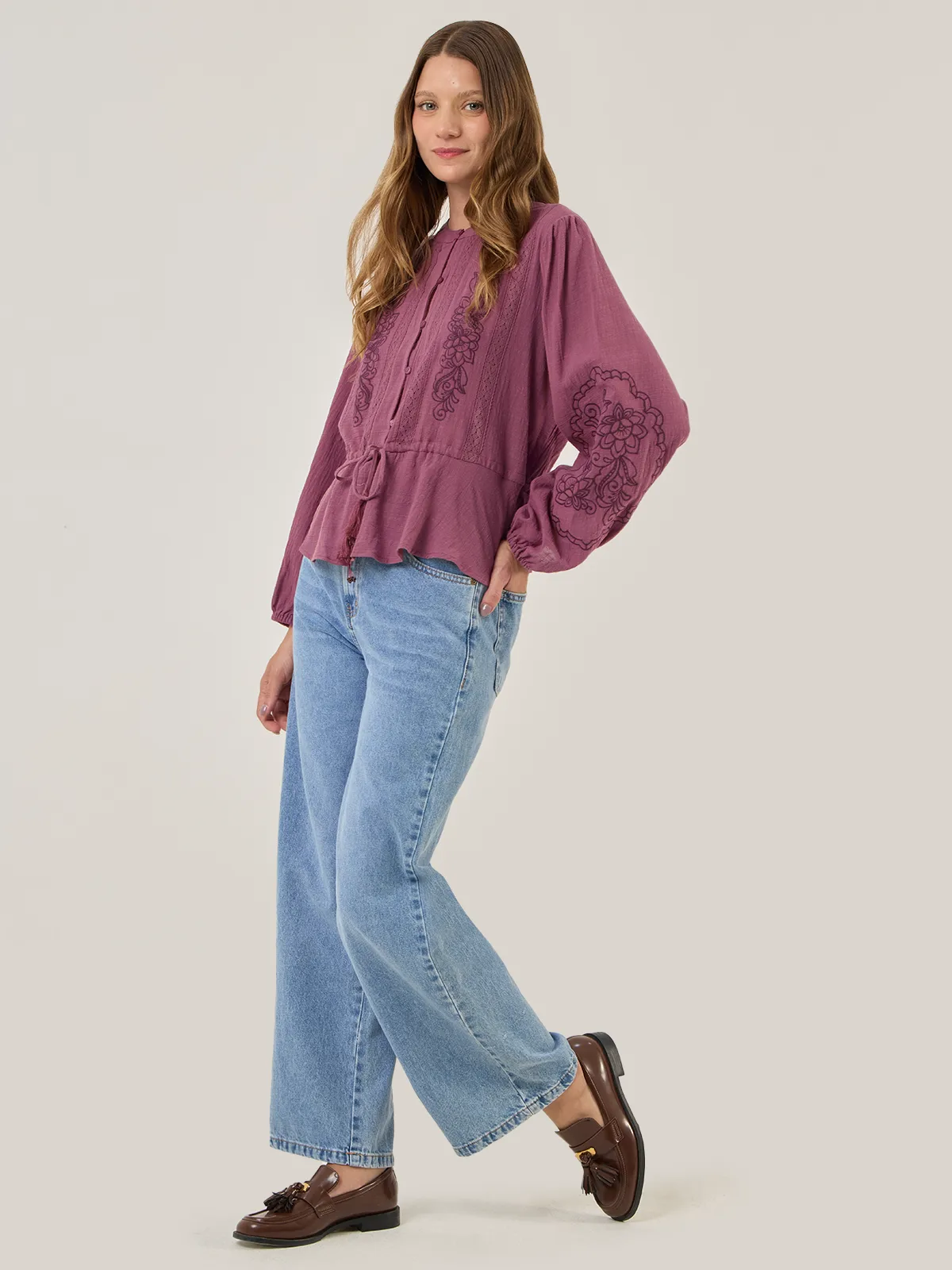 BLUSA MANGA LARGA ALGODÓN MUJER TATIENNE - 5