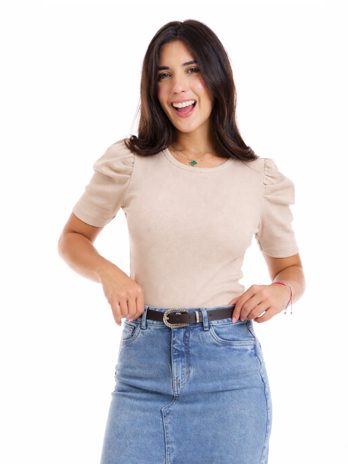 POLO MANGA CORTA MUJER METAL JEANS RIB FRANCIA - 3