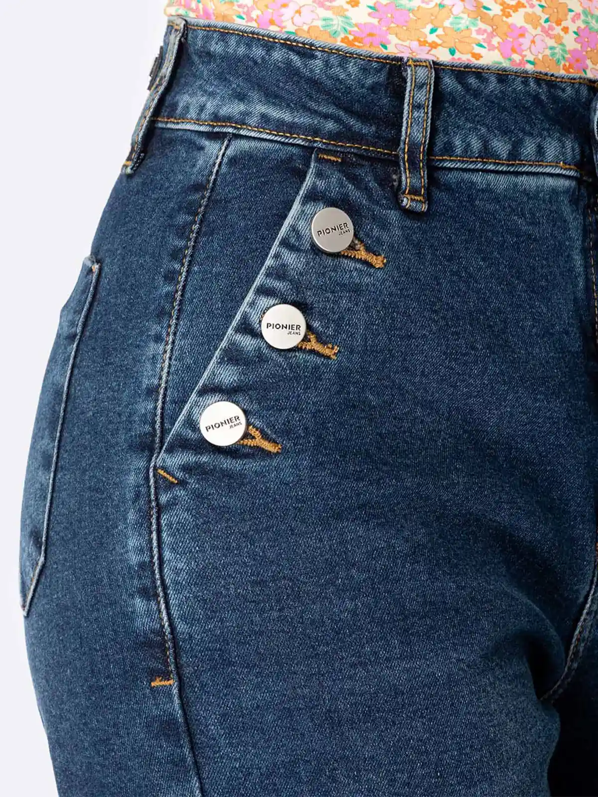 JEANS STRAIGHT MUJER PIONIER VELYN PETIT - 3