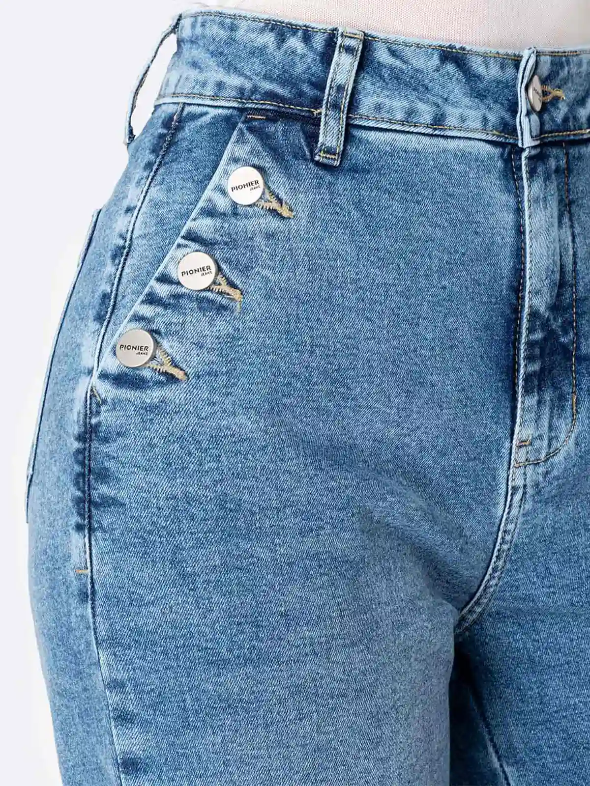 JEANS STRAIGHT MUJER PIONIER VELYN PETIT - 3