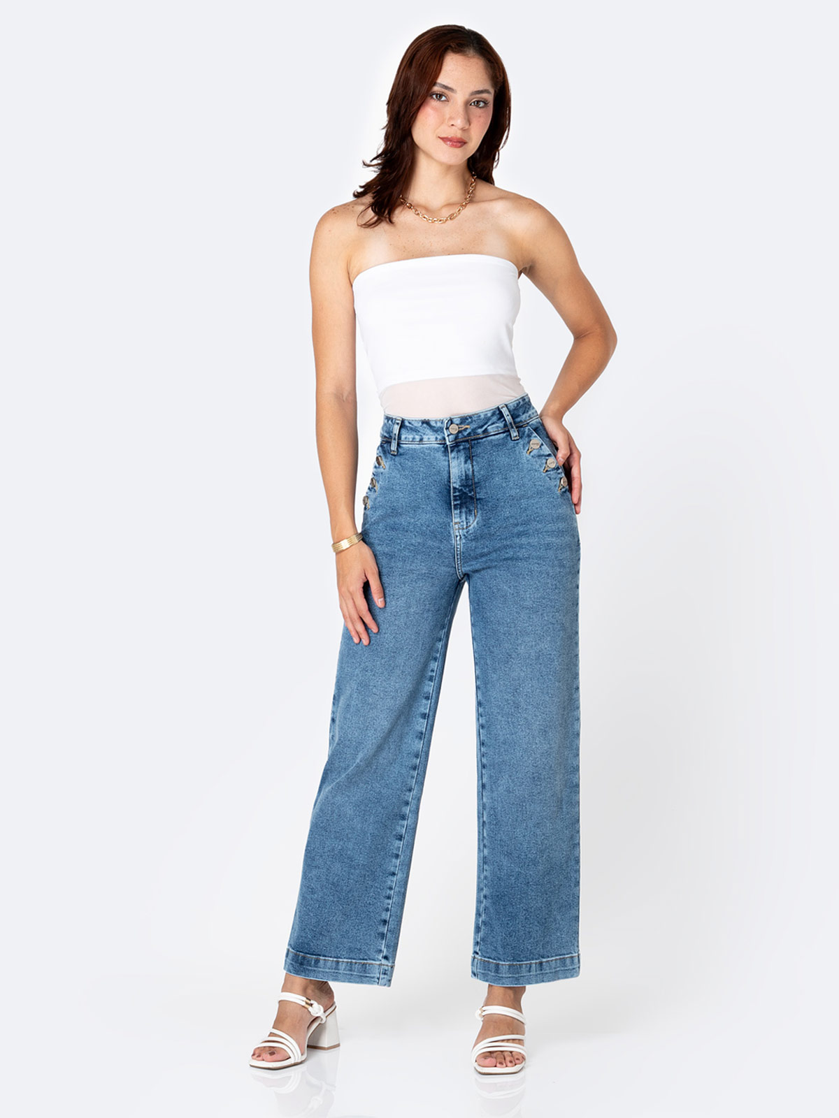 JEANS STRAIGHT MUJER PIONIER VELYN PETIT - 4