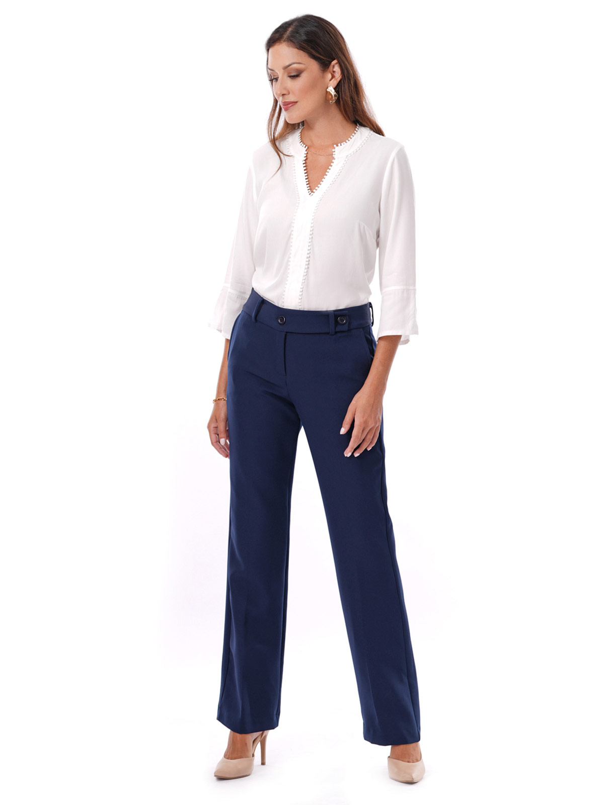 PANTALÓN REGULAR MUJER CP MODA DE COLECCIÓN FCP26S04PA01 - 1