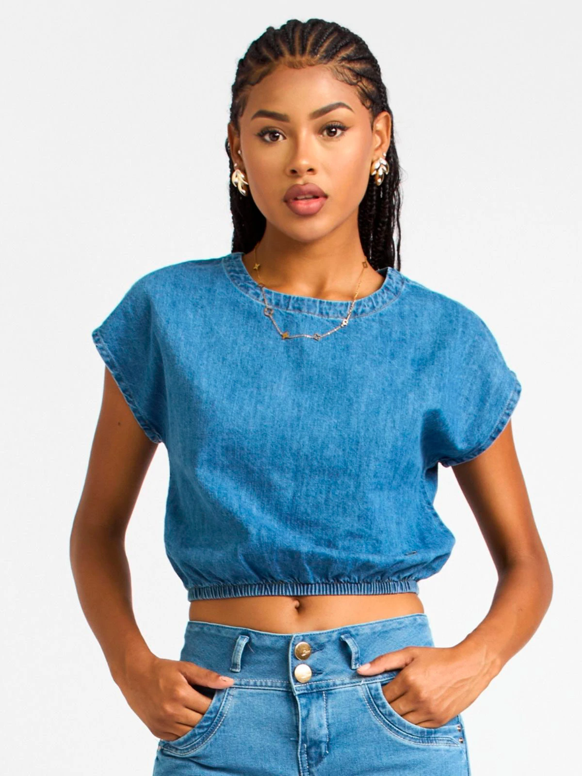 BLUSA MANGA CORTA MUJER PARADA 111 PALMITA - 1
