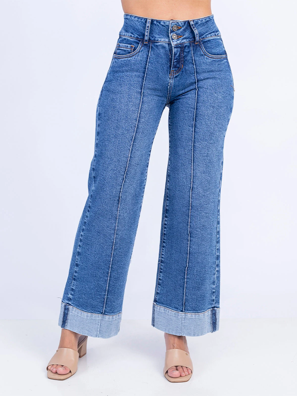 JEANS WIDELEG MUJER SODA BLUES FENDI - 2
