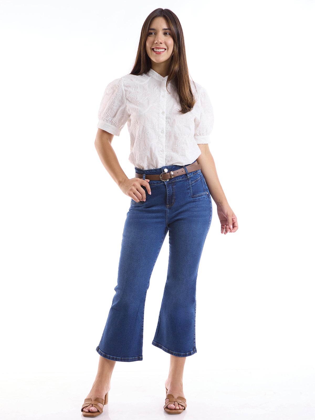 JEANS CROPPED FLARE MUJER METAL JEANS FABIOLA - 1