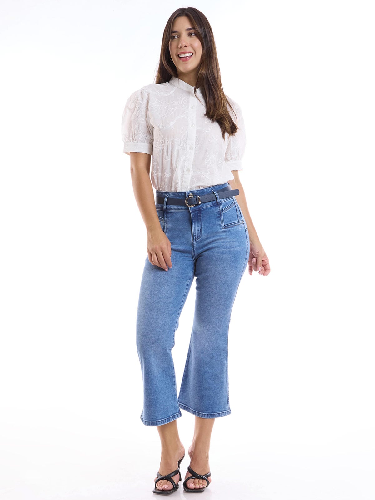 JEANS CROPPED FLARE MUJER METAL JEANS FABIOLA - 1