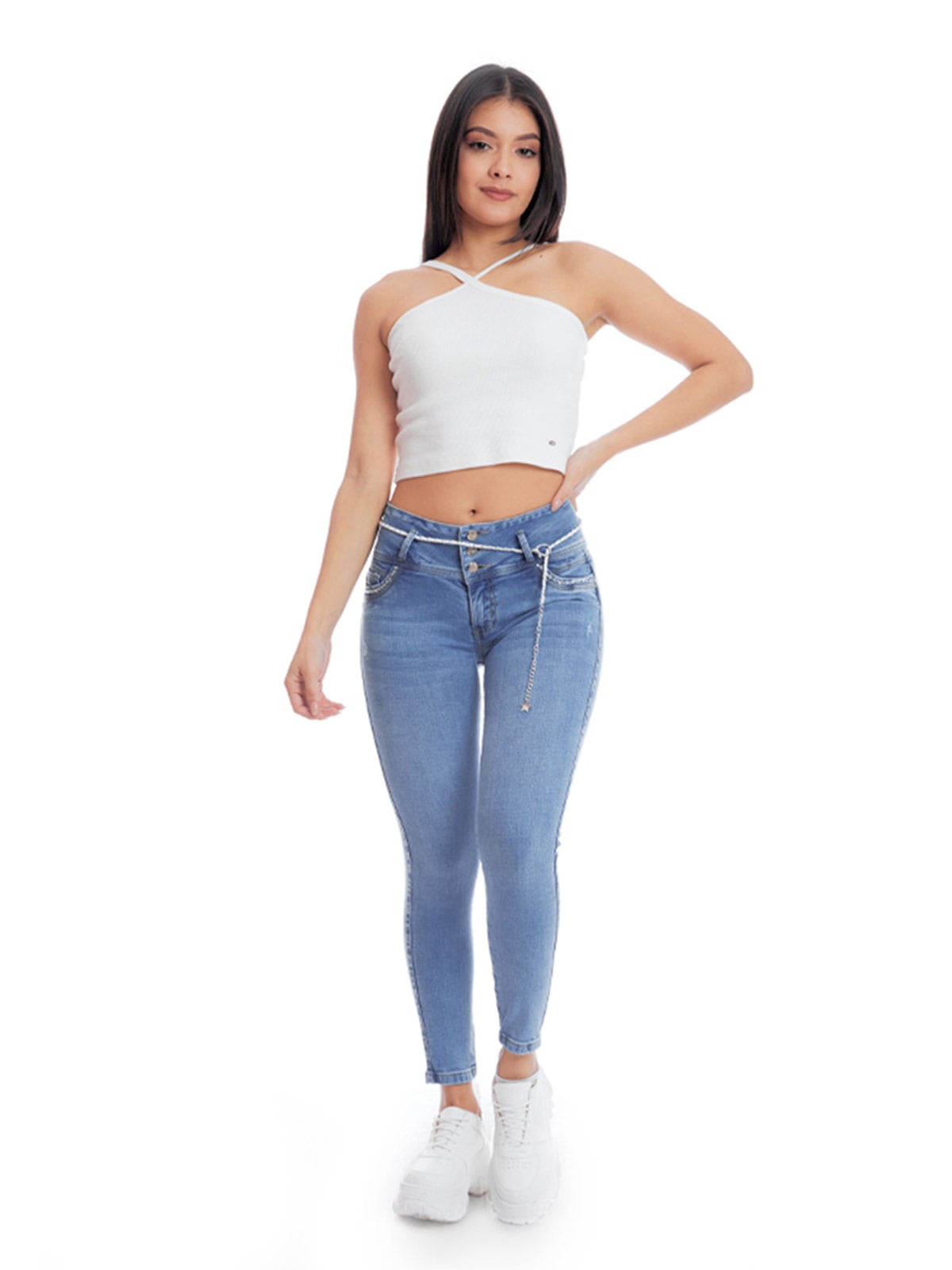 JEANS CROPPED SKINNY MUJER METAL JEANS KITTY - 1