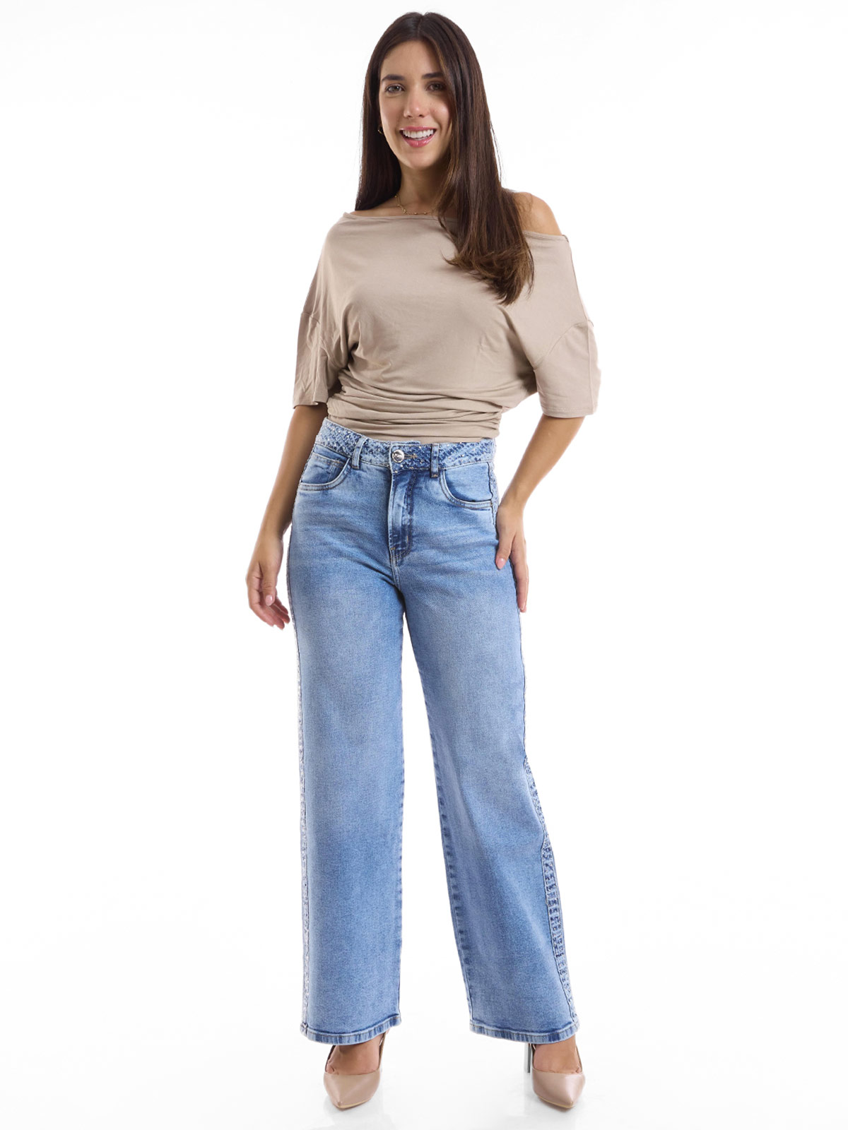 JEANS WIDE LEG MUJER METAL JEANS HOLIDAY - 1