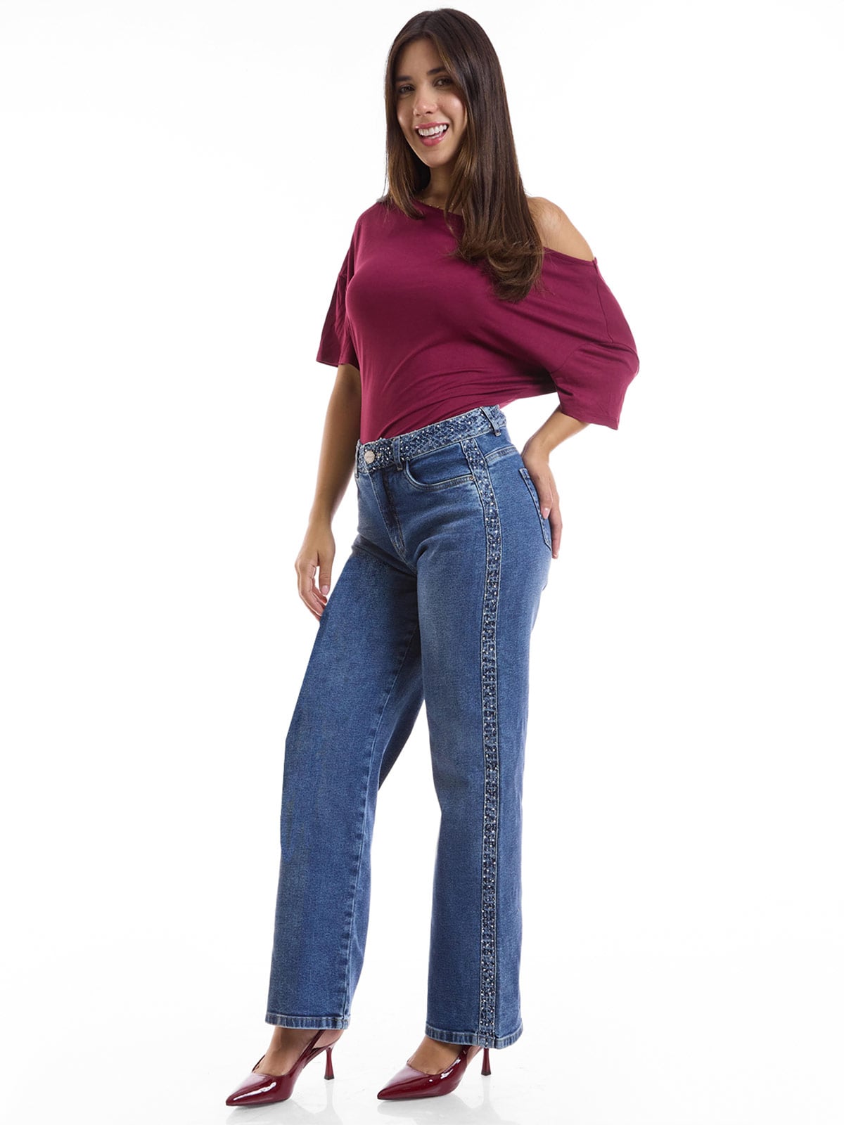 JEANS WIDE LEG MUJER METAL JEANS HOLIDAY - 1
