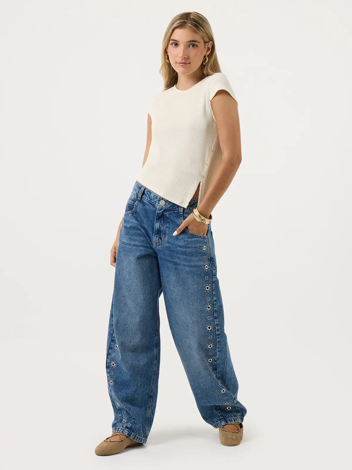 JEANS REGULAR MUJER INDEX TACHAS - 5