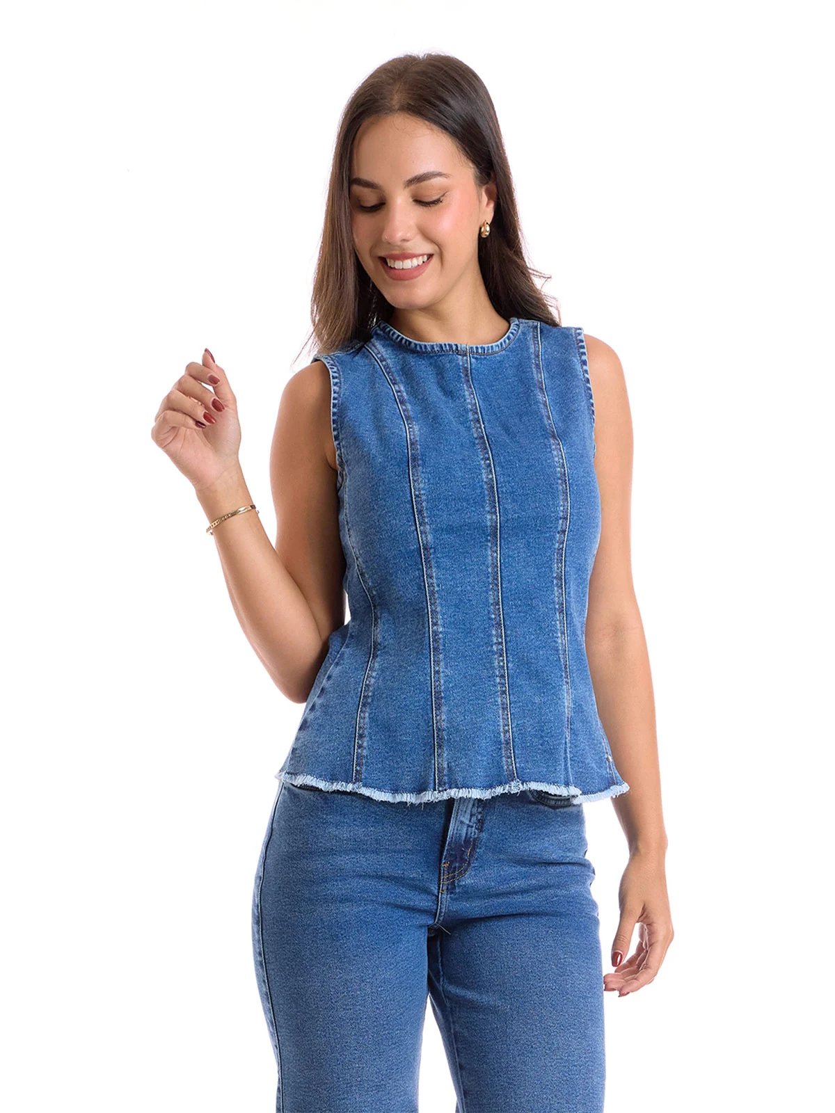 POLO MUJER METAL JEANS DENIM FLORIDA - 1