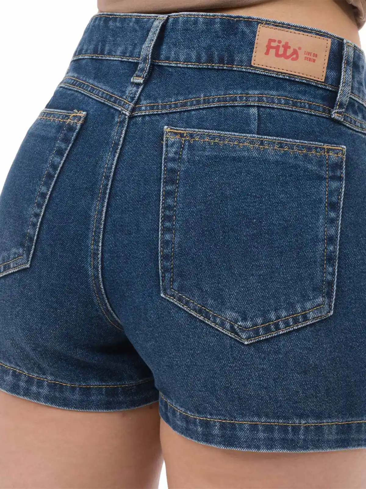 SHORT MUJER PIONIER DENIM LISTER RING - 5
