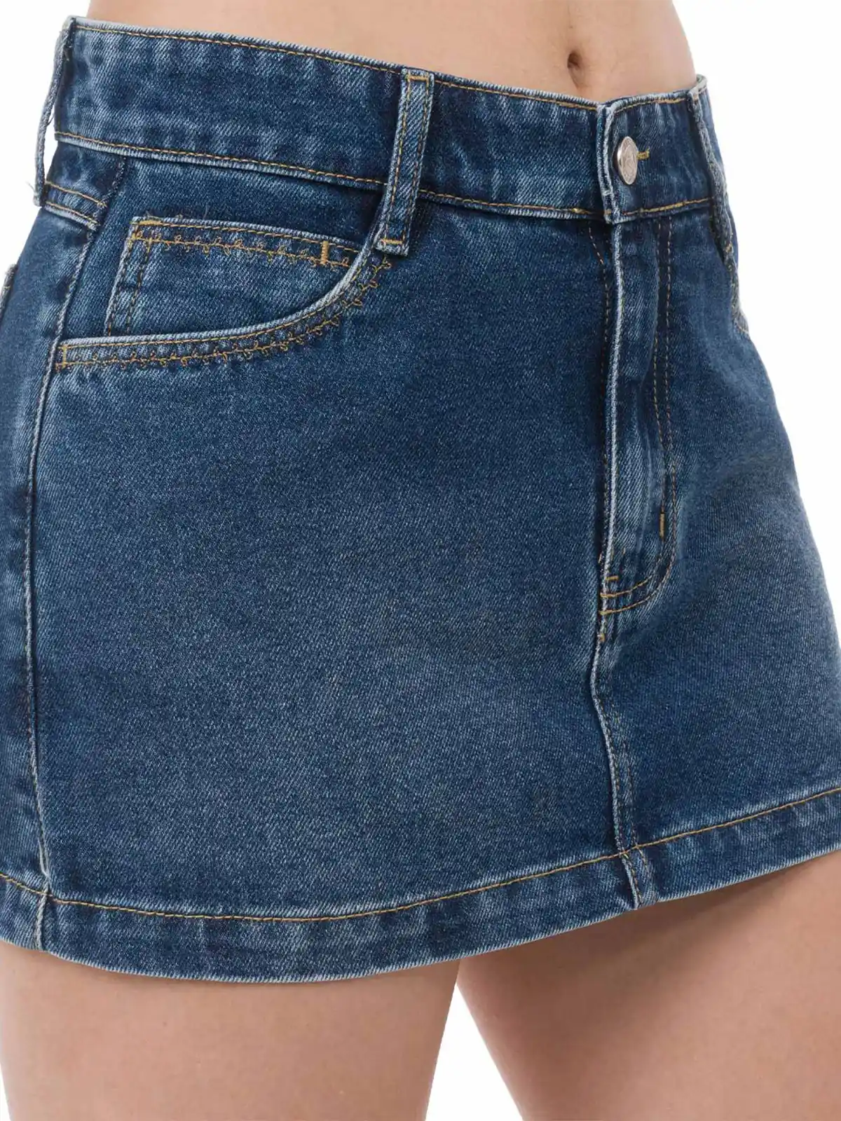 SHORT MUJER PIONIER DENIM LISTER RING - 6