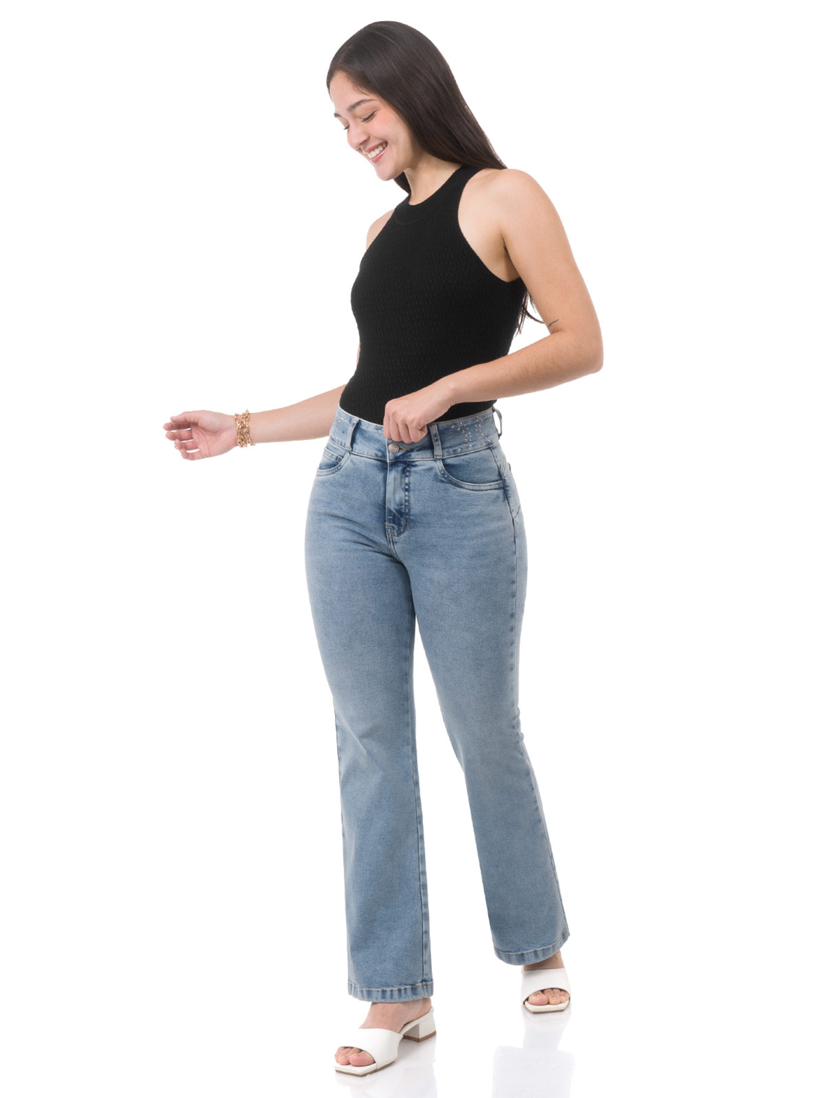 JEANS FLARE MUJER PIONIER FRONS - 1