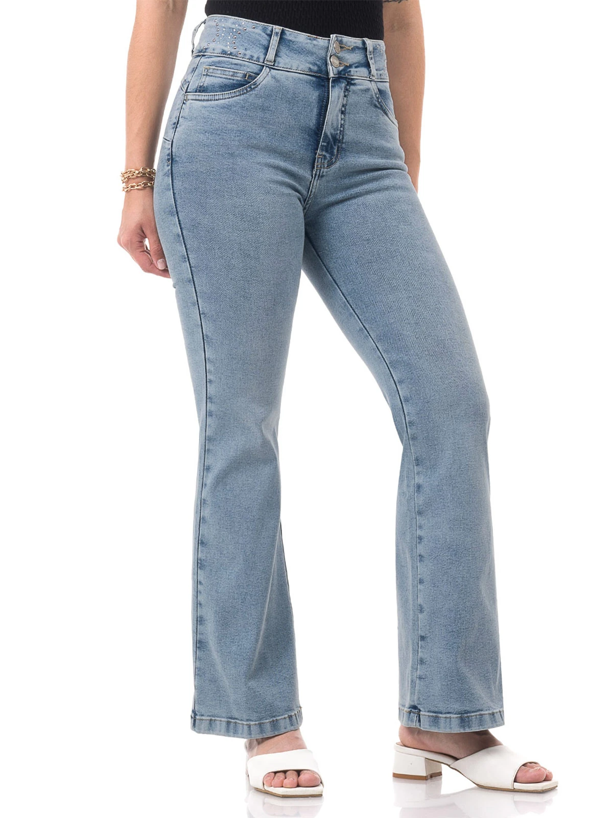 JEANS FLARE MUJER PIONIER FRONS - 3