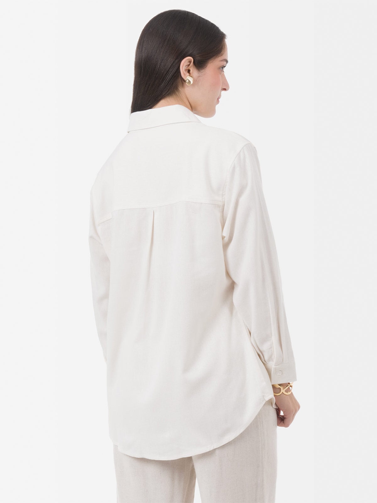 BLUSA MANGA LARGA LINO MUJER GOCCOS - 3