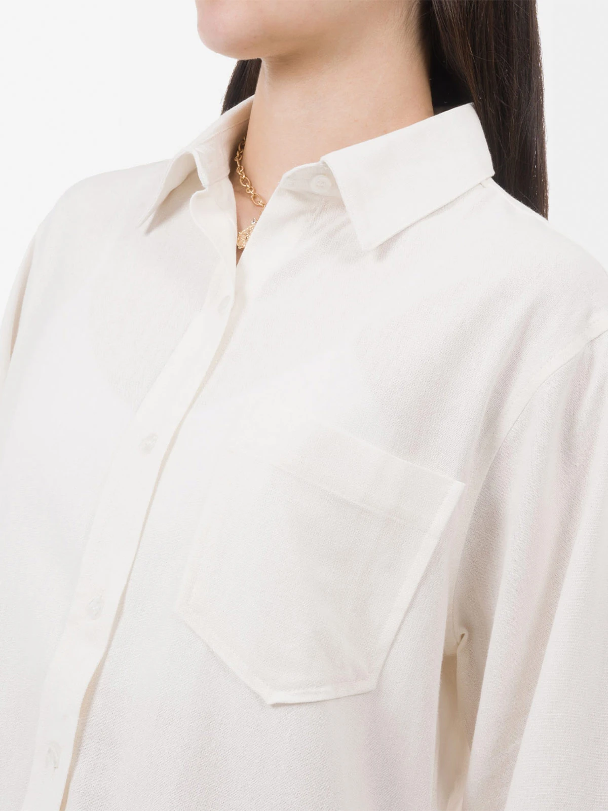 BLUSA MANGA LARGA LINO MUJER GOCCOS - 5
