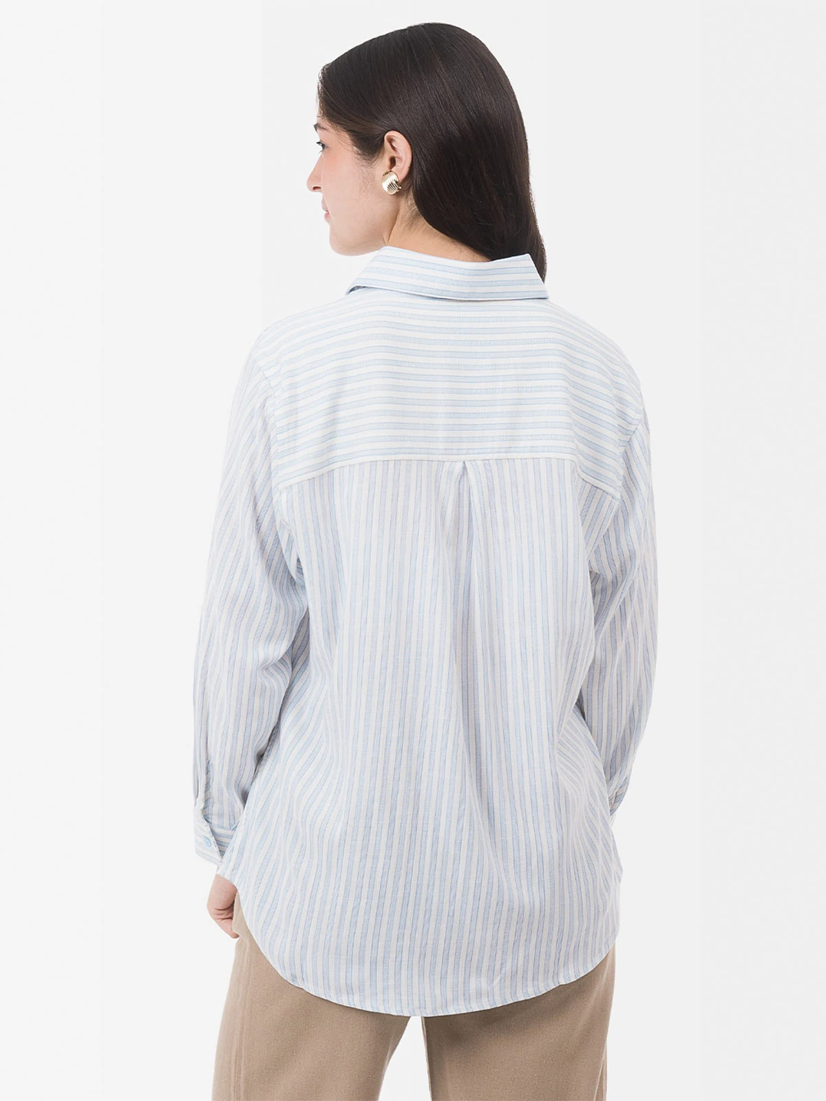BLUSA MANGA LARGA LINO MUJER GOCCOS - 3