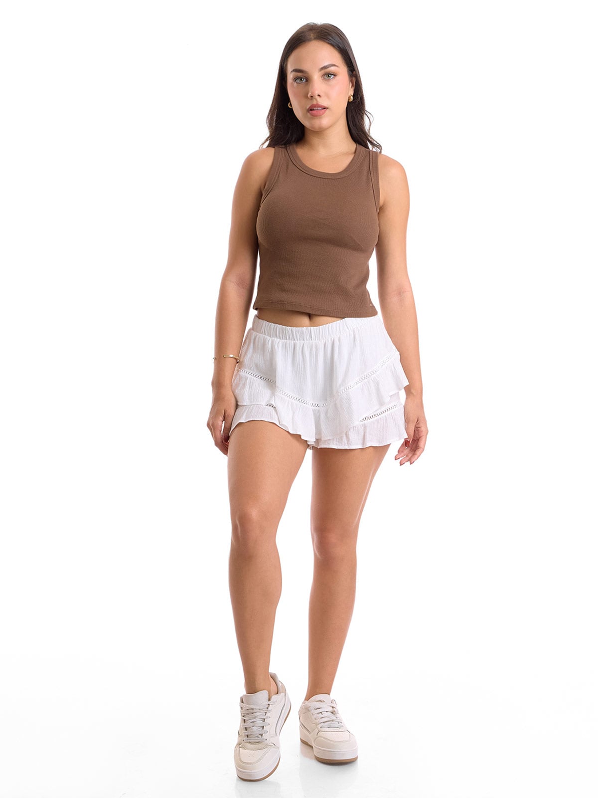FALDA SHORT MUJER METAL JEANS VOLANTES ALEJANDRA - 1
