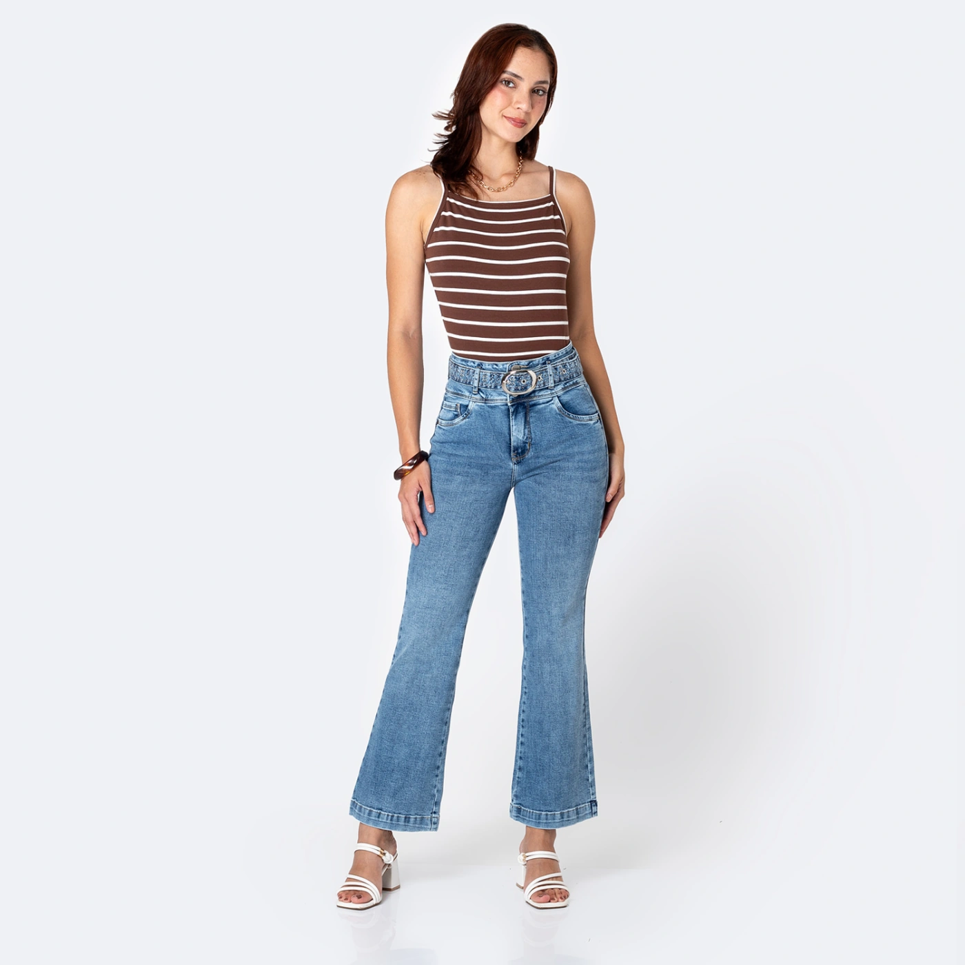 JEANS FLARE MUJER PIONIER LEYANE BOHO - 5
