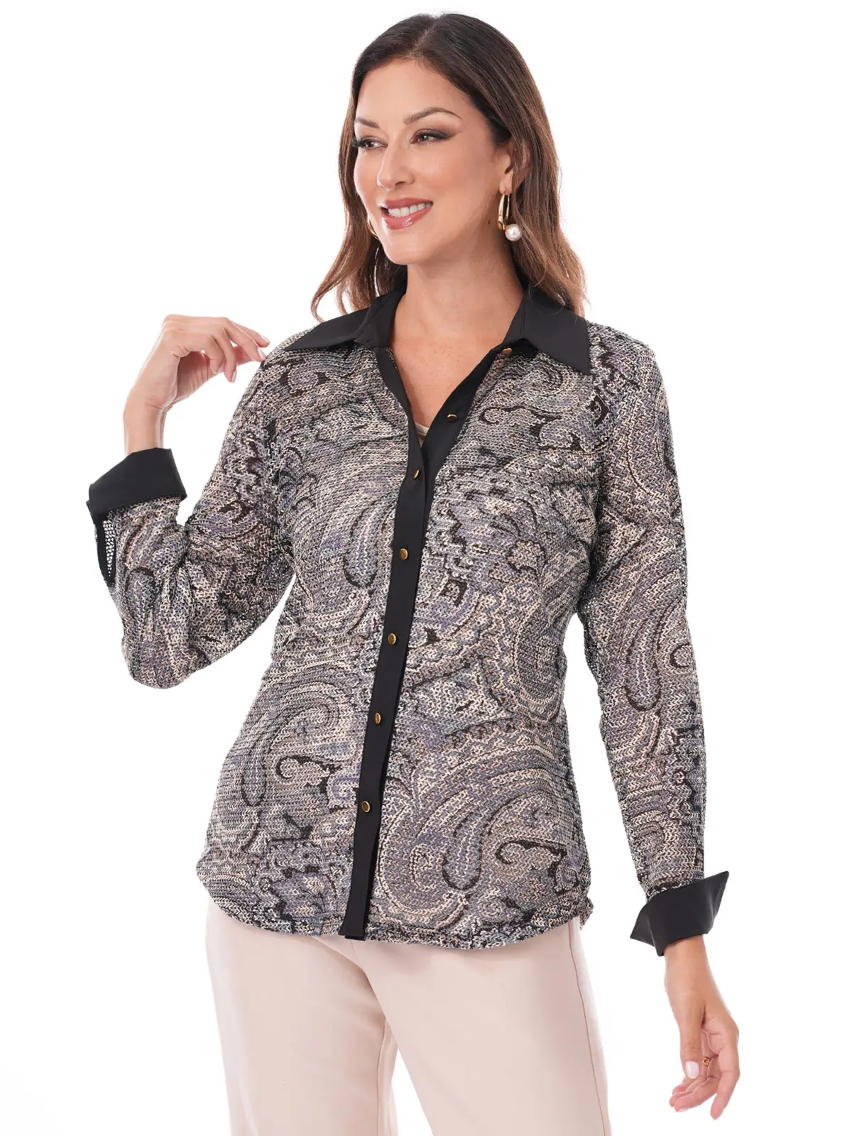 BLUSA MANGA LARGA MUJER CP MODA DE COLECCIÓN VESPA - 1