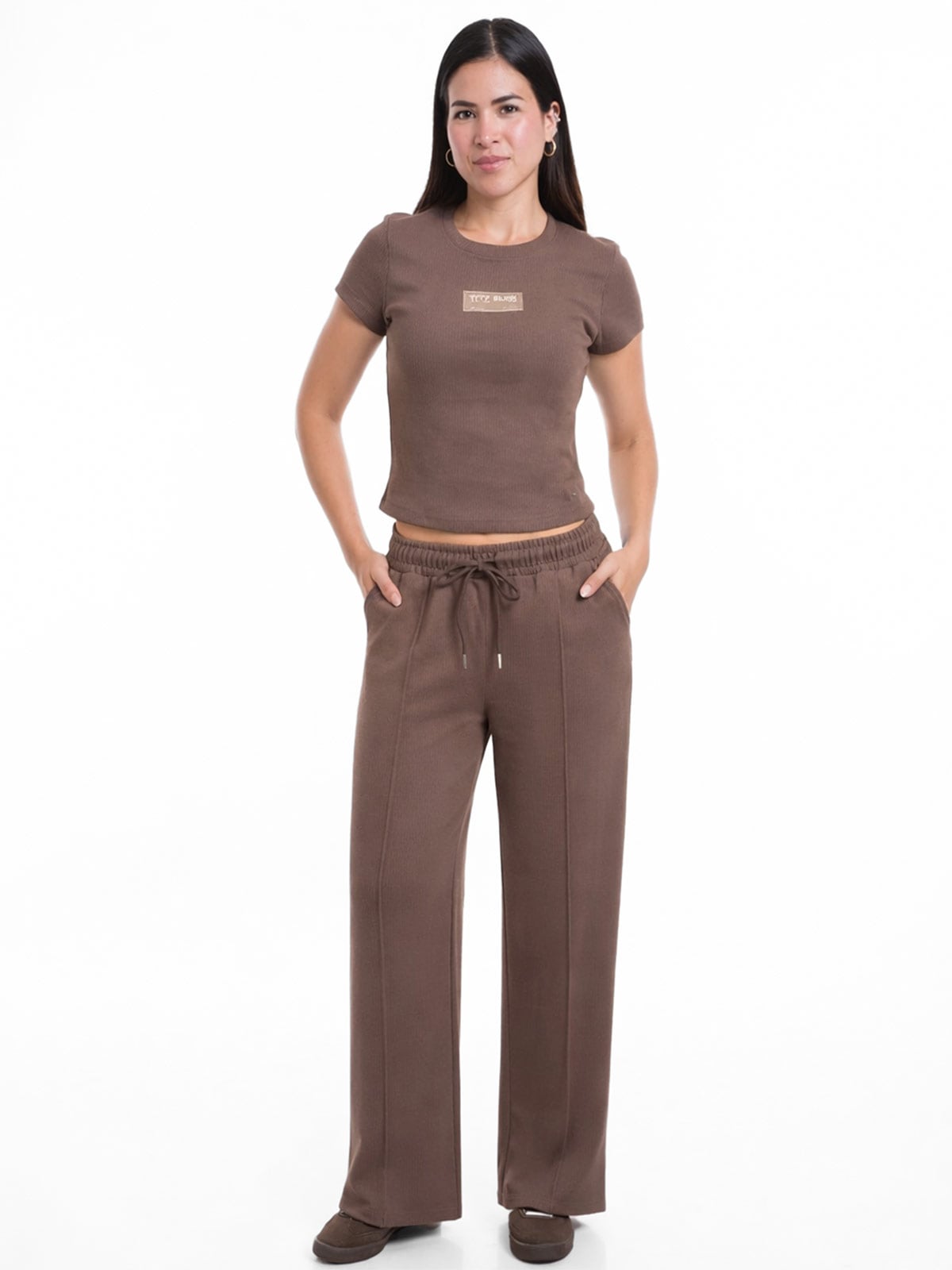 PANTALÓN DE BUZO WIDELEG MUJER METAL JEANS KARIME - 1