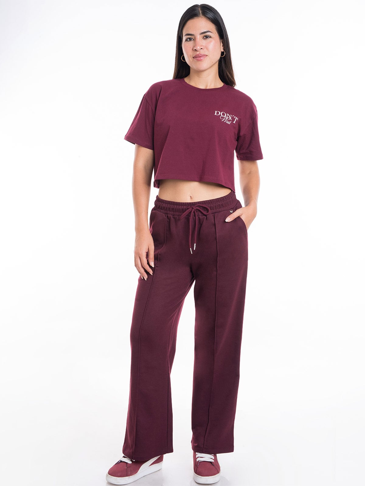 PANTALÓN DE BUZO WIDELEG MUJER METAL JEANS KARIME - 1