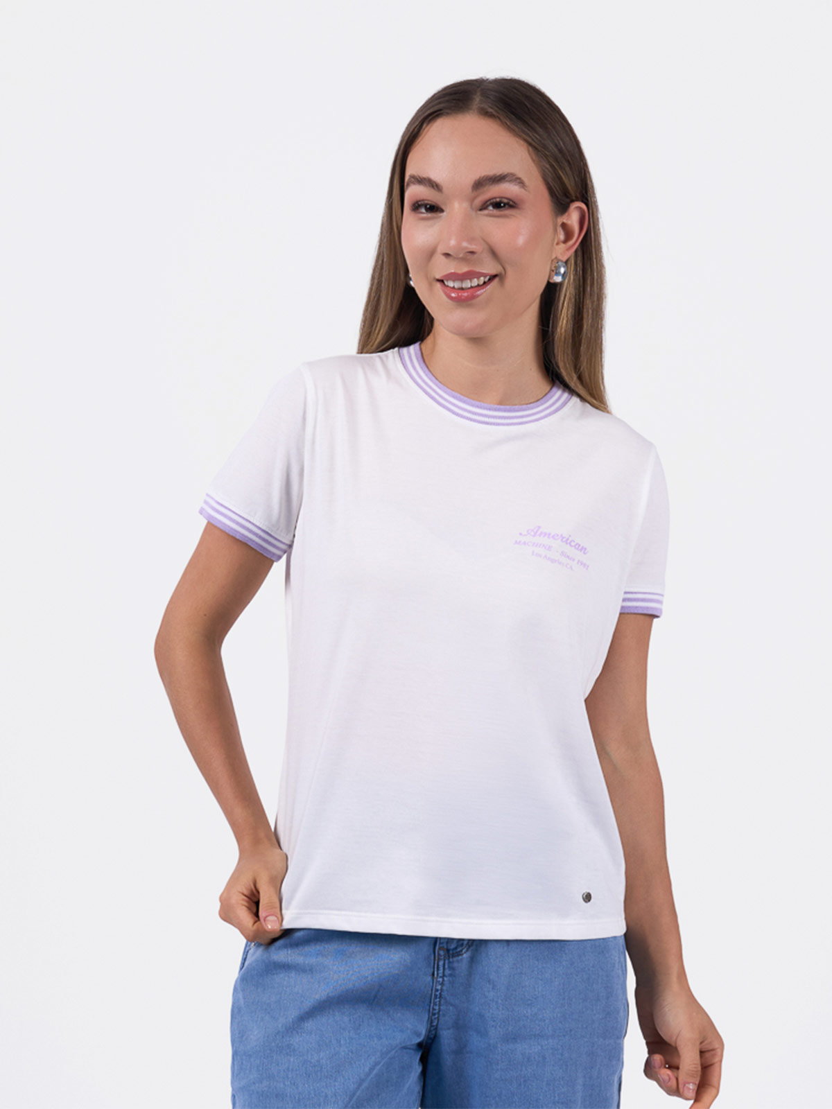 POLO ALGODÓN MANGA CORTA MUJER MACHINE SELLINA - 1