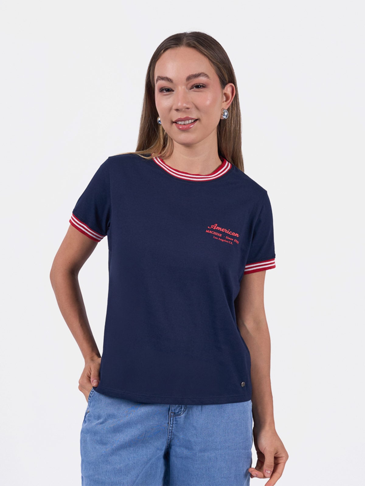 POLO ALGODÓN MANGA CORTA MUJER MACHINE SELLINA - 1