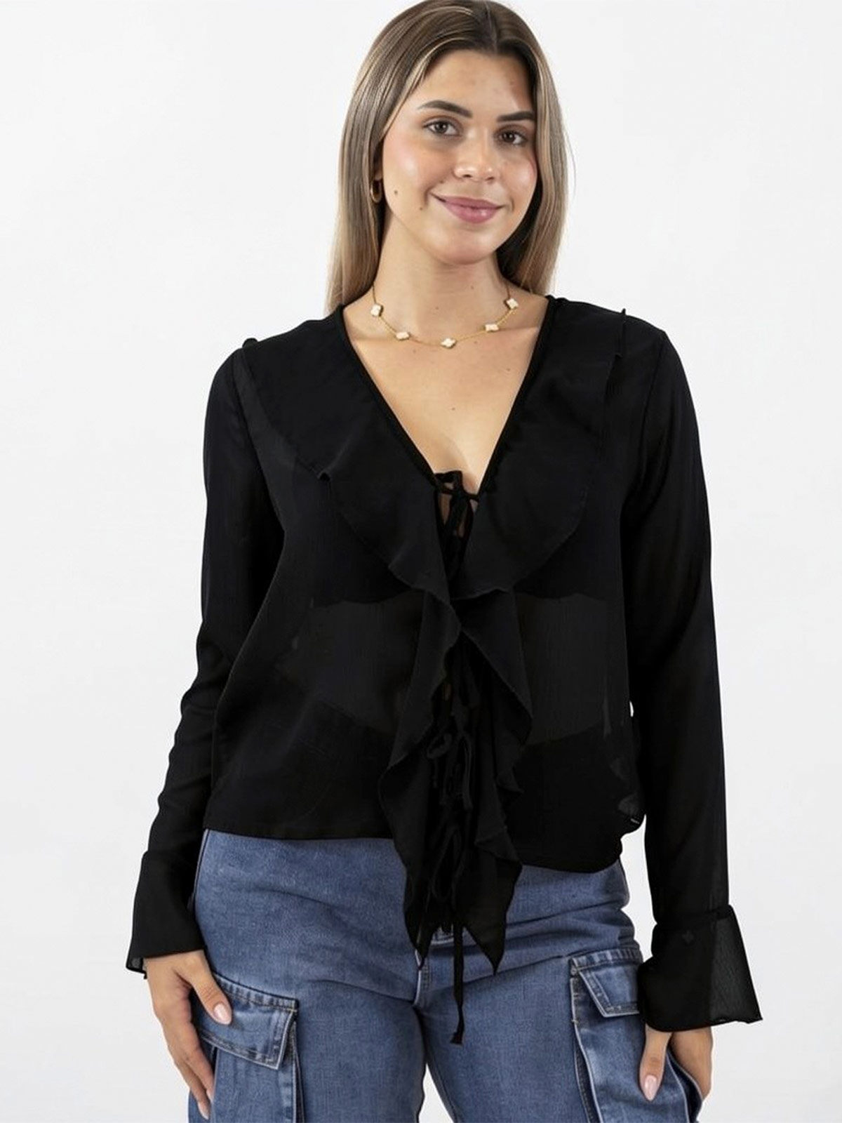 BLUSA MANGA LARGA MUJER BLACKOUT MONICA - 1