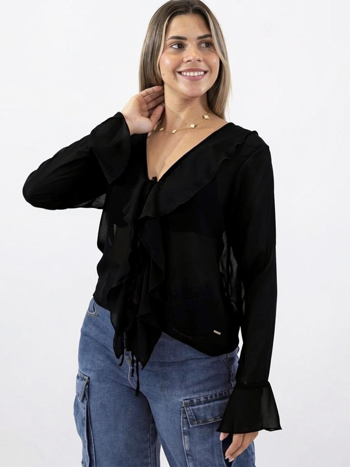 BLUSA MANGA LARGA MUJER BLACKOUT MONICA - 3