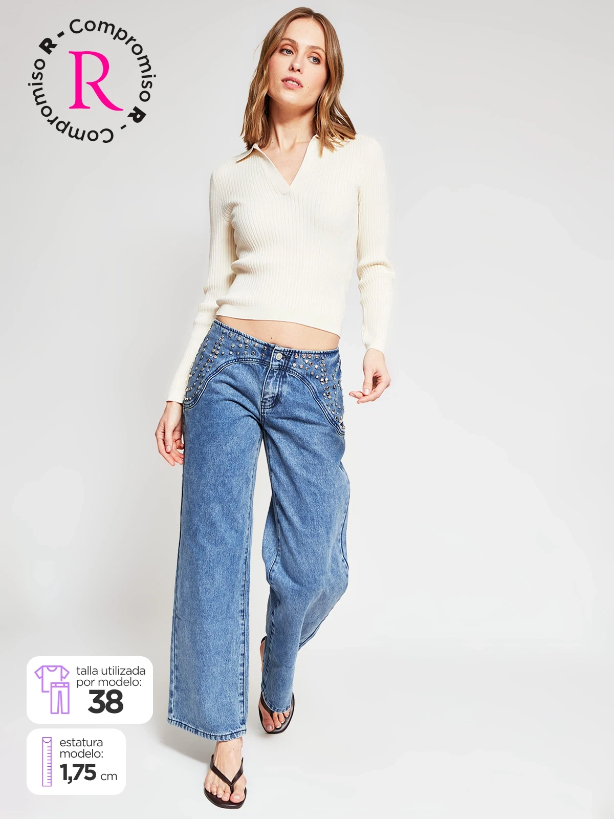 JEANS ALGODÓN REGULAR MUJER BARBADOS - 1