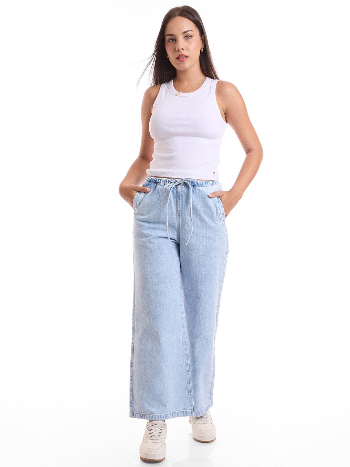 JEANS STRAIGHT MUJER METAL JEANS RAYAS CAROLA - 1