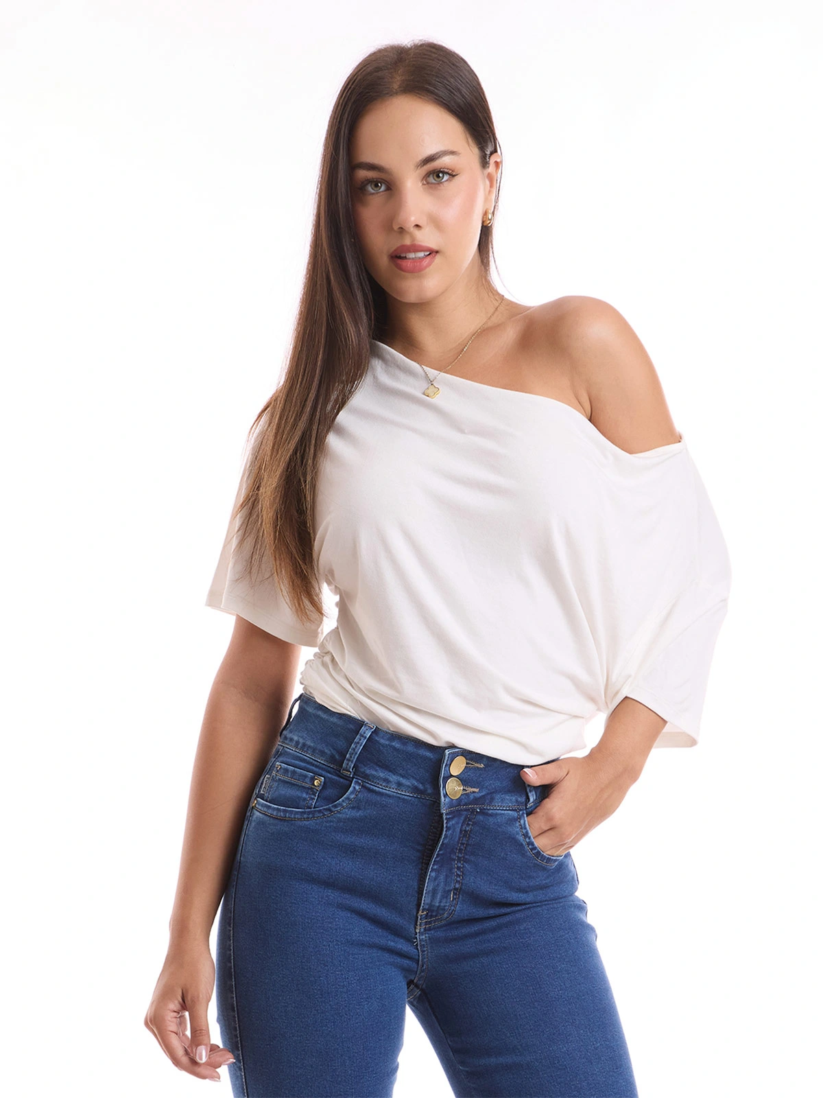 POLO MUJER METAL JEANS ASIMÉTRICO AKESI - 1