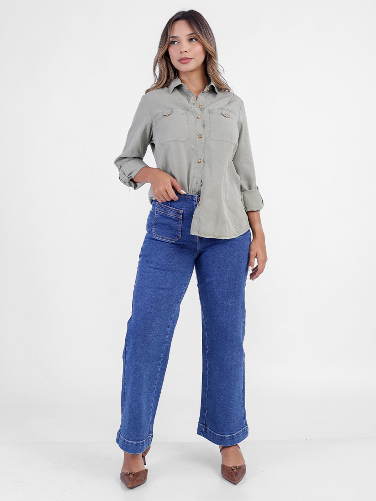 JEANS WIDELEG MUJER SODA BLUES NEFTIS - 1