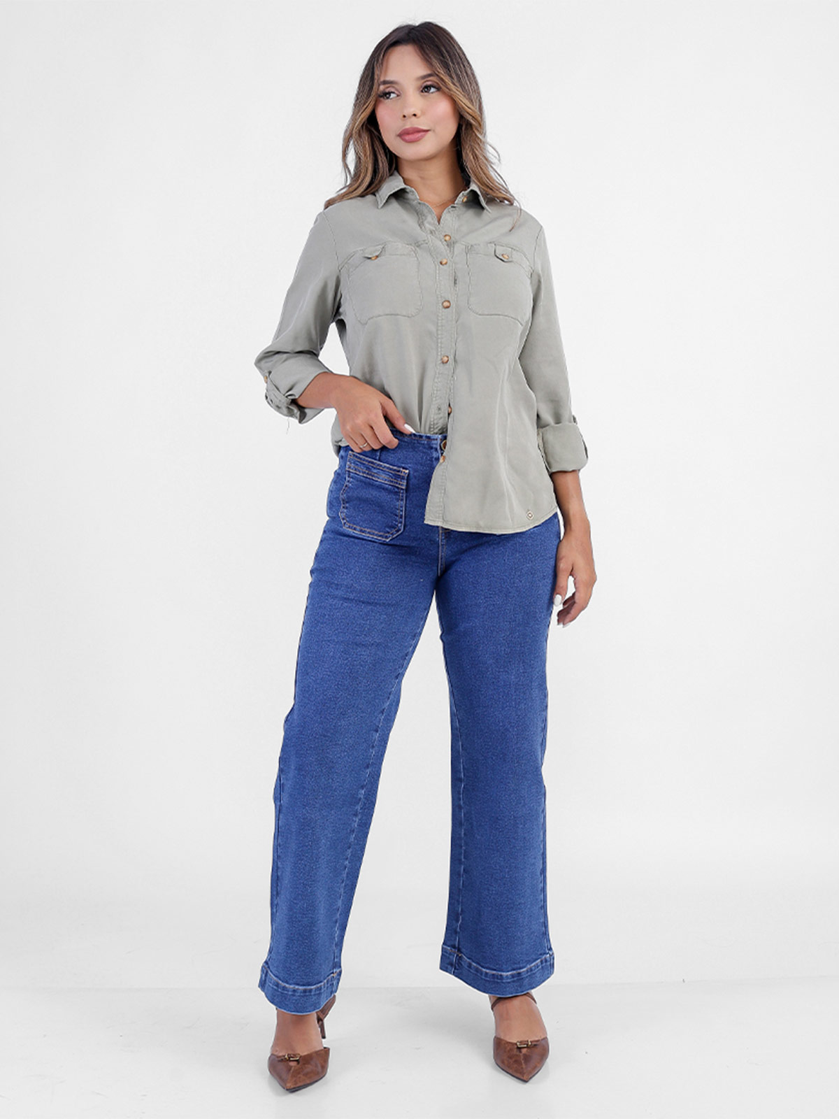 JEANS WIDELEG MUJER SODA BLUES NEFTIS - 1