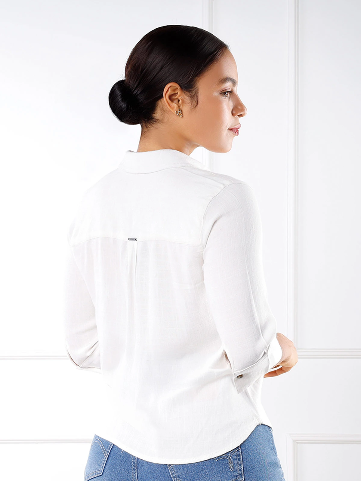 BLUSA MANGA 3/4 LINO MUJER KANSAS ROSE - 2