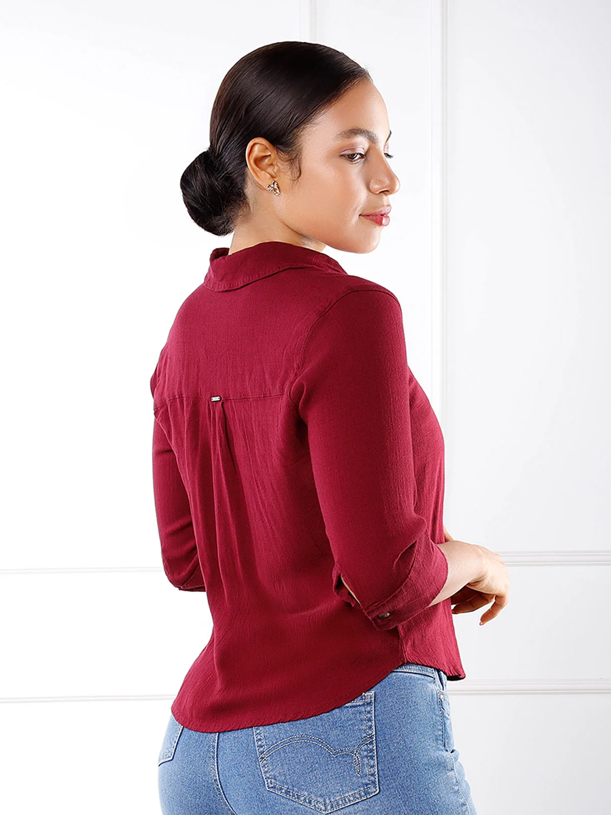 BLUSA MANGA 3/4 LINO MUJER KANSAS ROSE - 2