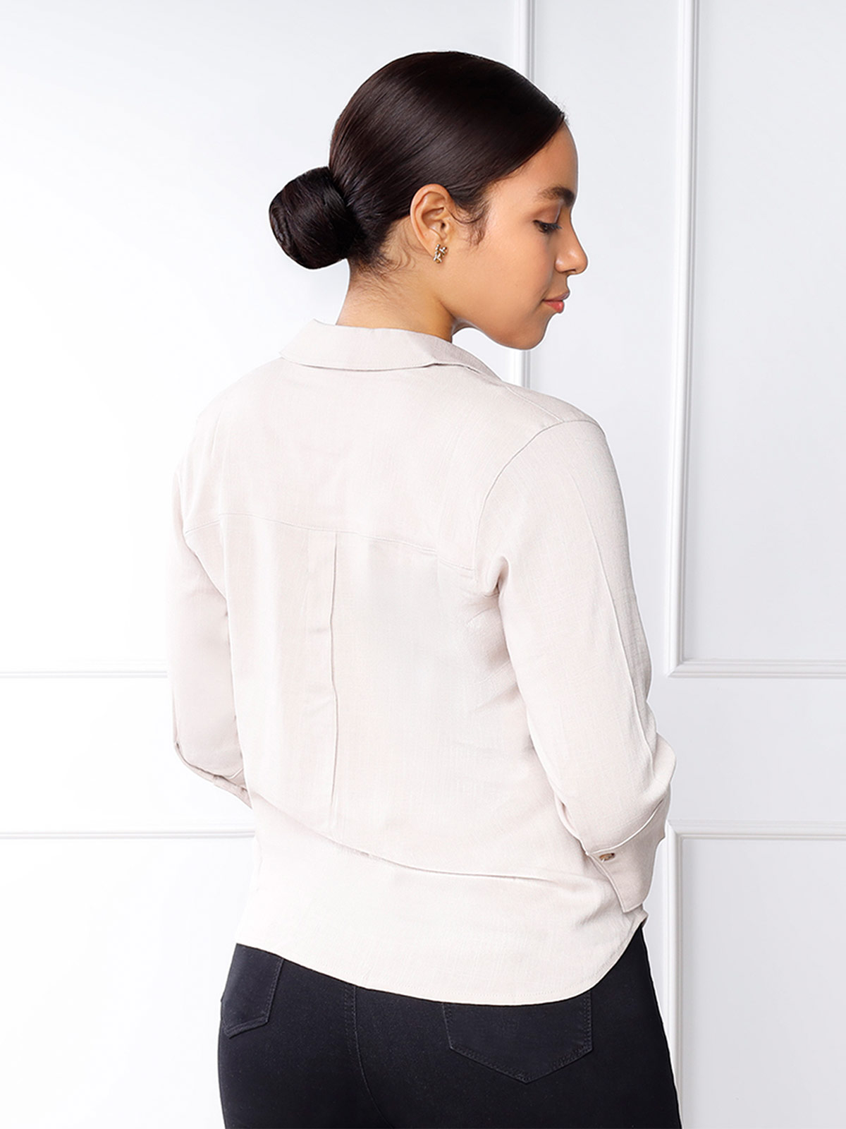 BLUSA MANGA 3/4 LINO MUJER KANSAS ROSE - 2