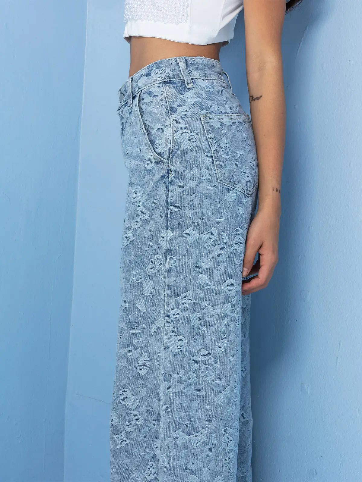 JEANS MUJER GLAM ROSA - 3
