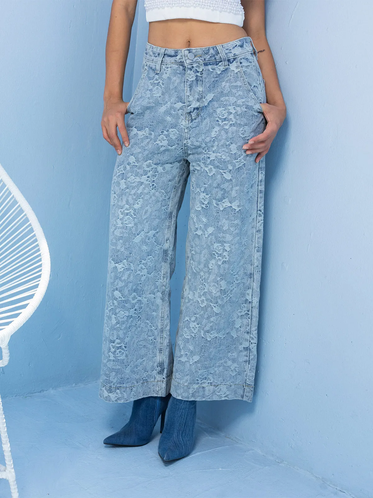 JEANS MUJER GLAM ROSA - 2