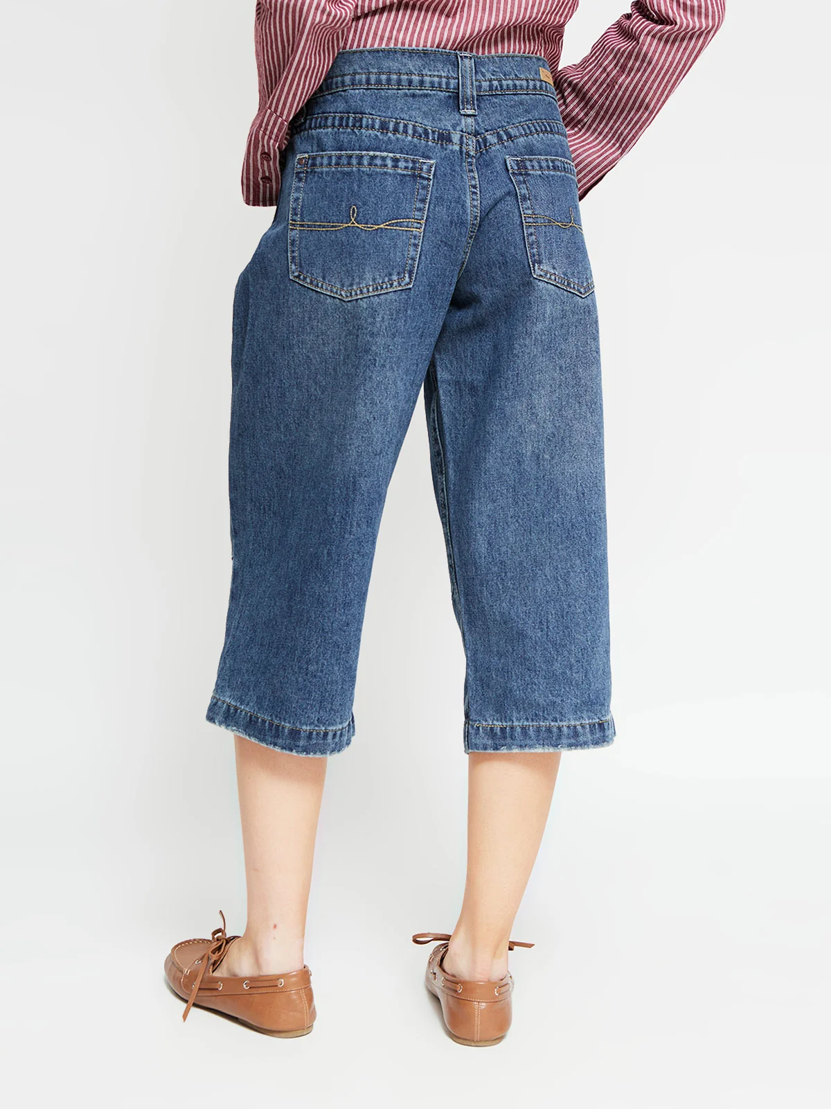 SHORT ALGODÓN MUJER INDEX LARGO CAPRI - 4