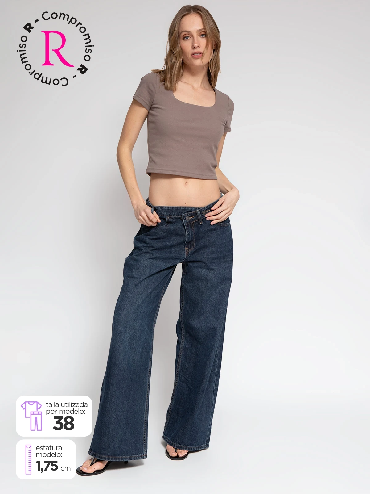 JEANS ALGODÓN REGULAR MUJER INDEX CRUCE - 1
