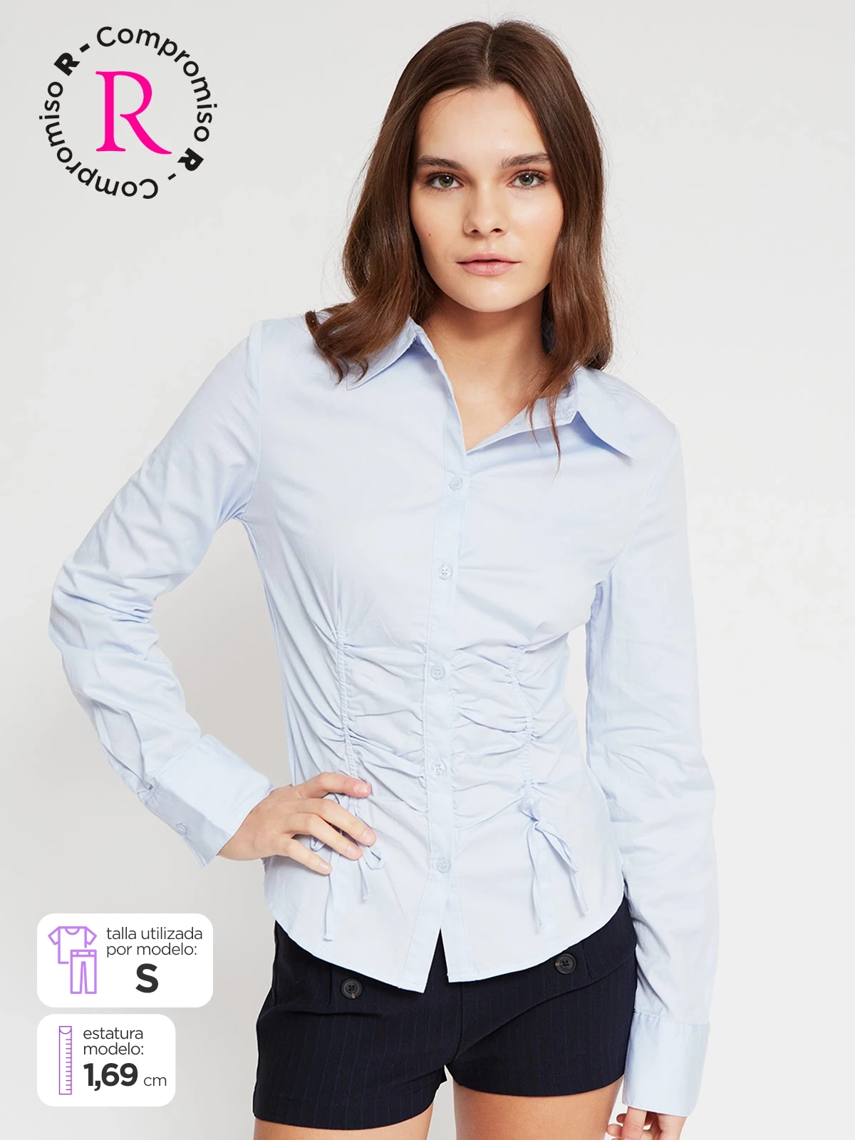 BLUSA MANGA LARGA ALGODÓN MUJER INDEX - 1