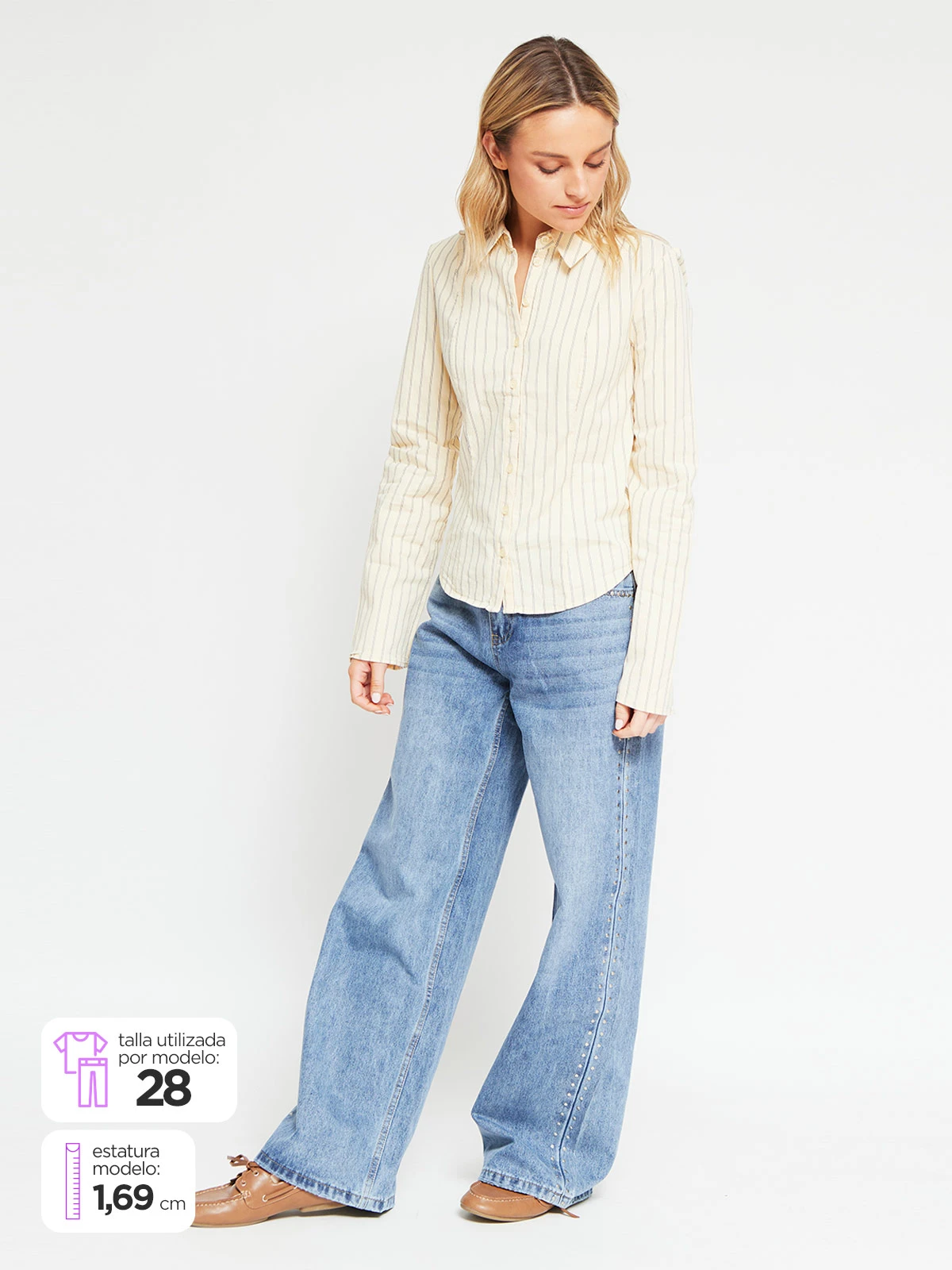 JEAN ALGODÓN REGULAR MUJER INDEX TACHAS - 1