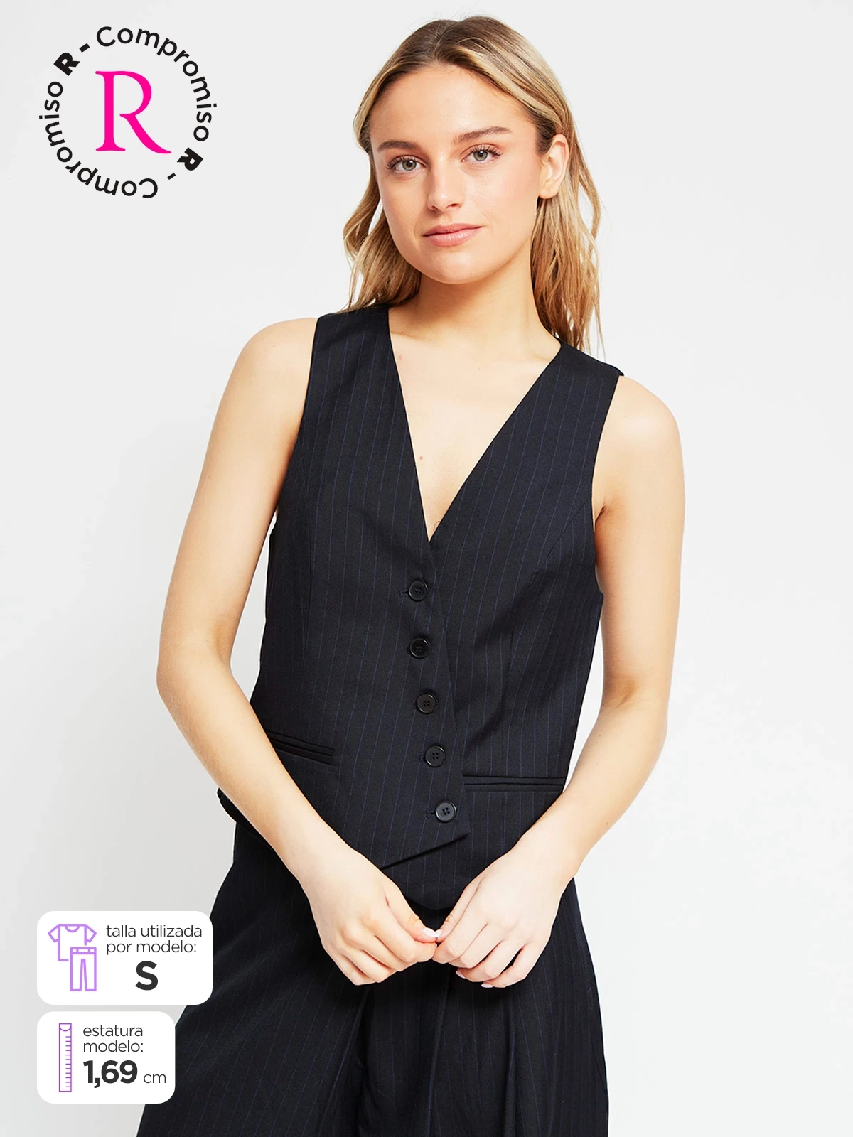 BLAZER SIN MANGAS MUJER INDEX CORTO CEPIN - 1